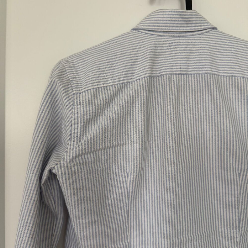 Ralph Lauren Slim Fit Oxford Shirt Blue/White Stripe - Picture 8 of 8